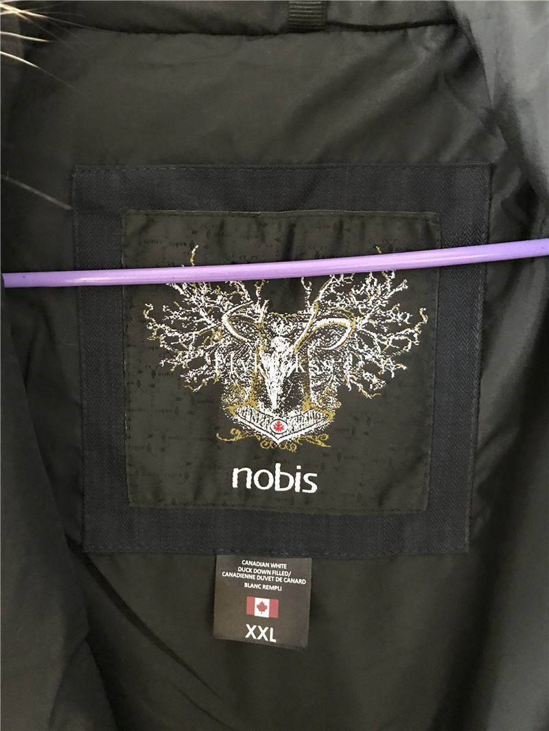 Nobis Canada White Duck Down Jacket Navy blue